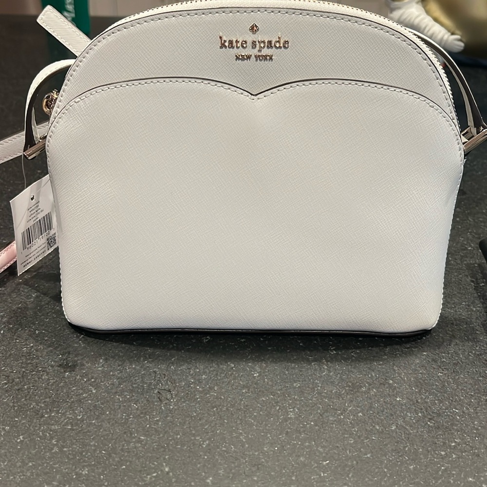 NEW!! Kate Spade Payton Dome Crossbody Small Bag | Leather, white